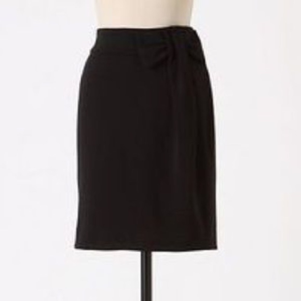 Anthro Taikonhu Askew Black Ponte Bow Skirt size 8
